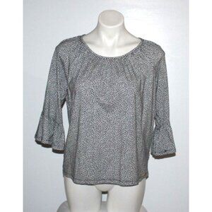 MICHAEL KORS Women's Black & White Knit Top Size M